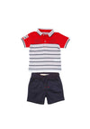 Babybol Baby Boy Polo and Short Set, Red