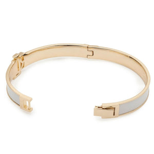 Ralph Lauren White Hinge Bangle, Gold