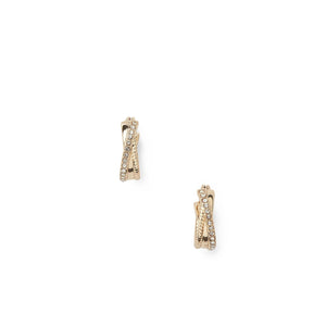 Ralph Lauren Pavé Twisted Hoop Earrings, Gold