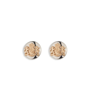 Ralph Lauren Crest Logo Stud Earrings, Gold & Silver