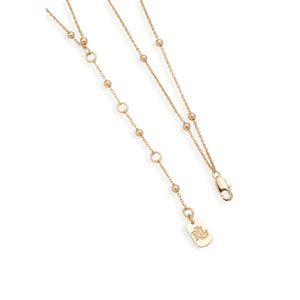 Ralph Lauren Logo Crest Double Row Necklace, Gold