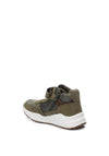 XTI Boys High Top Suede & Mesh Trainer, Khaki