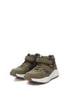 XTI Boys High Top Suede & Mesh Trainer, Khaki