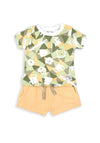 Babybol Baby Boy Abstract Tee and Short Set, Yellow