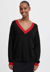 b.young Morla Contrast Jumper, Black