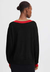 b.young Morla Contrast Jumper, Black