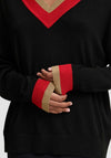 b.young Morla Contrast Jumper, Black