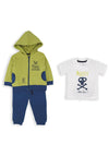 Babybol Baby Boy Pirate 3 Piece Tracksuit, Green