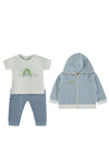 Babybol Baby Boy Fun Zone 3 Piece Tracksuit, Blue