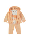 Babybol Baby Girl Bloom 3 Piece Tracksuit, Orange