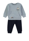Babybol Baby Boy Hawaii Sweater and Jogger Set, Blue