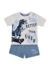 Babybol Baby Boy Dinosaur Skate Tee and Short Set, Blue