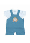FS Baby Boy Short Dungaree and Tee Set, Blue