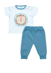 FS Baby Boy Tee and Jogger Set, White Multi
