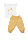 FS Baby Girl Bee Top and Trouser Set, Yellow