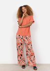 Soyaconcept Radia Lightweight V-Neck Top, Coral