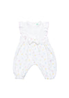 FS Baby Girl Heart Frill Romper, White