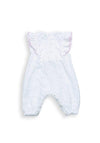 FS Baby Girl Heart Frill Romper, White