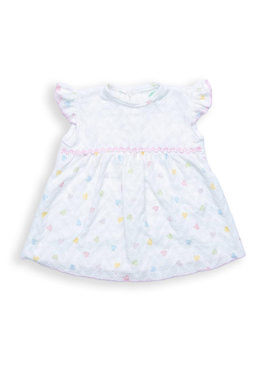 FS Baby Girl Heart Dress and Short Set, White