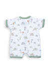 FS Baby Boy Elephant Short Sleeve Romper, White
