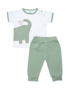 FS Baby Boy Elephant Tee and Jogger Set, Green