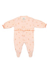FS Baby Girl Floral Long Sleeve Babygrow, Orange