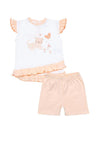 FS Baby Girl Floral Top and Short Set, Orange