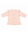 FS Baby Girl Frill Bow Long Sleeve Cardigan, Orange