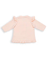 FS Baby Girl Frill Bow Long Sleeve Cardigan, Orange