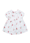 FS Baby Girl Cherry Short Sleeve Dress, White