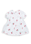 FS Baby Girl Cherry Short Sleeve Dress, White