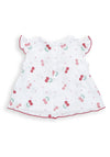 FS Baby Girl Cherry Dress and Legging Set, White