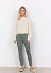 Soyaconcept Lilly Mid Rise Slim Leg Trousers, Dusty Green