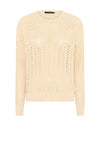 Micha Chunky Wide Knit Jumper, Cream
