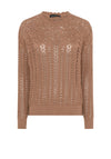 Micha Chunky Wide Knit Jumper, Brown
