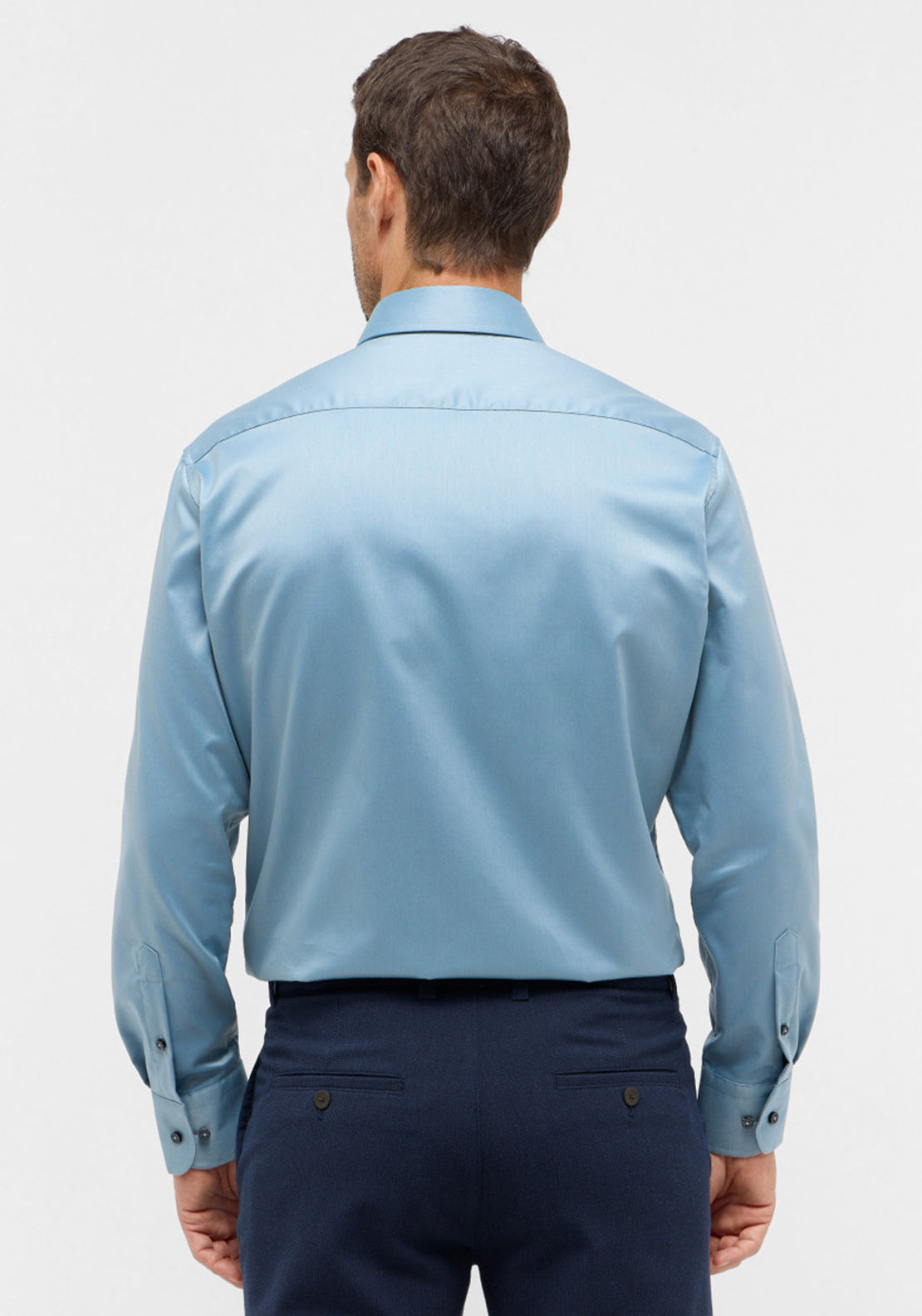 1863 By Eterna Modern Fit Luxury Shirt, Duck Egg Blue
