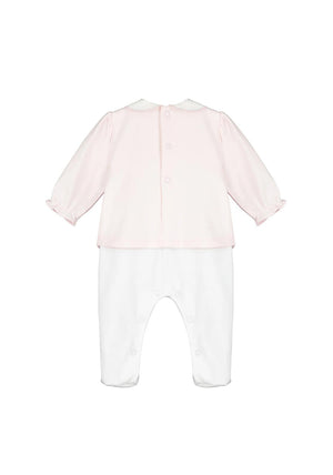 Emile Et Rose Baby Girl Betty Babygrow and Headband Set, Pink