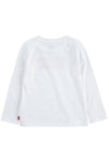 Levi’s Baby Girl Batwing Logo Long Sleeve Top, White