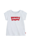 Levi’s Baby Girl Batwing Logo Short Sleeve Tee, White