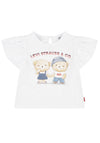 Levi’s Baby Girl Bear Puff Sleeve Tee, White