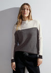 Cecil Herringbone High Neck Sweater, Black