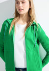 Cecil Stand Up Collar Drawstring Detail Sweatshirt Jacket, Celery Green