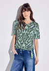 Cecil Burnout Print T-Shirt, Strong Khaki