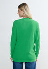 Cecil Open Knit Cardigan, Celery Green