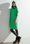 Cecil Volume Collar Knee Length Sweat Dress, Celery Green