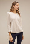 Street One V-Neck Structured Top, Lucid White