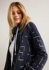 Cecil Drawstring Sweater Jacket, Night Sky Blue
