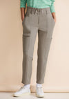 Street One High Waist Jogger Style Trousers, Cool Ivory