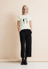 Street One Metallic Print T-Shirt, Off-White