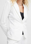 Ichi Kate Jersey Single Breasted Blazer, Cloud Dancer